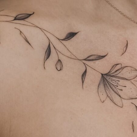 Květina na klíční kosti