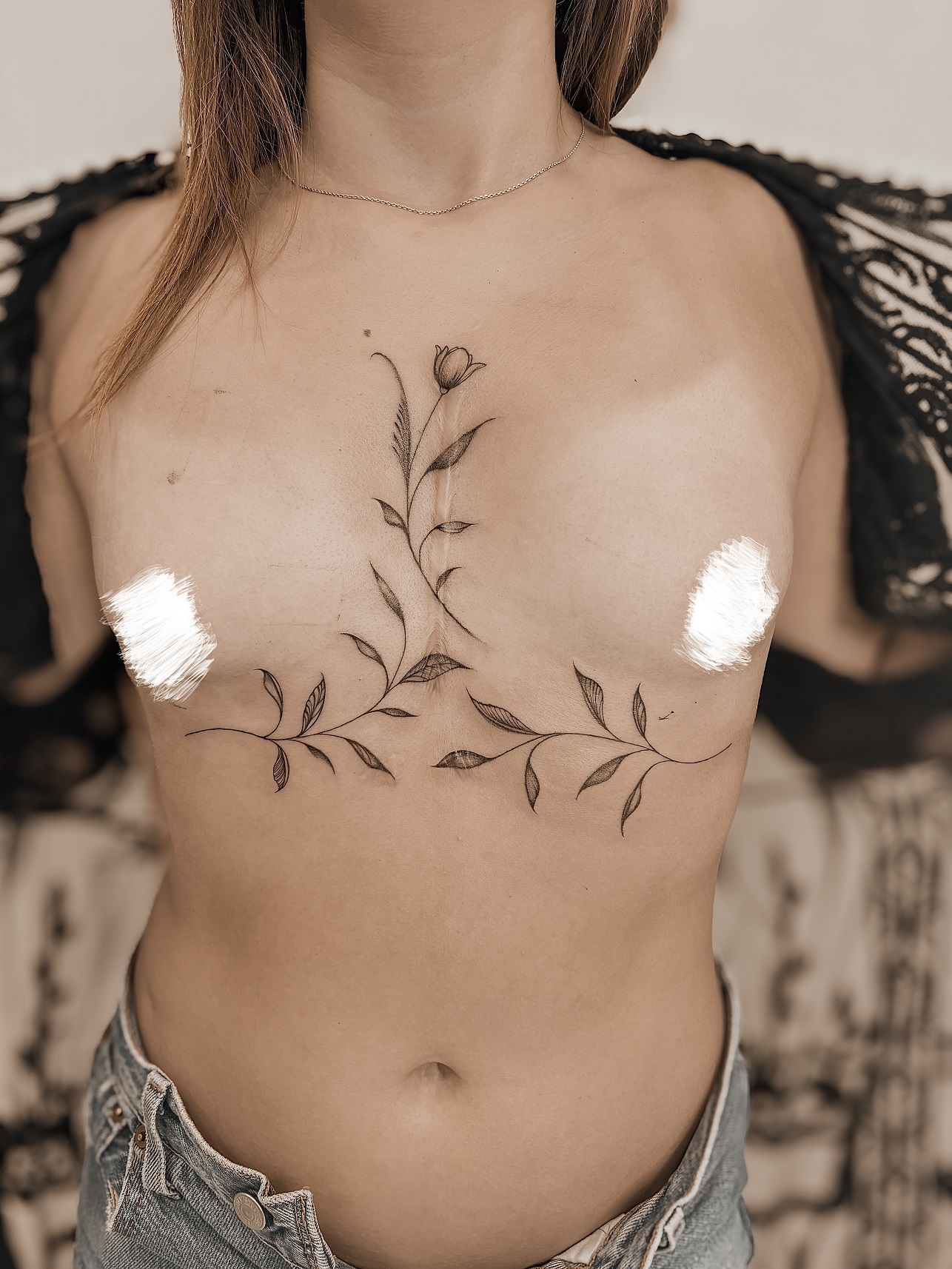 Zakrytí jizvy - Jemné tetování Brno